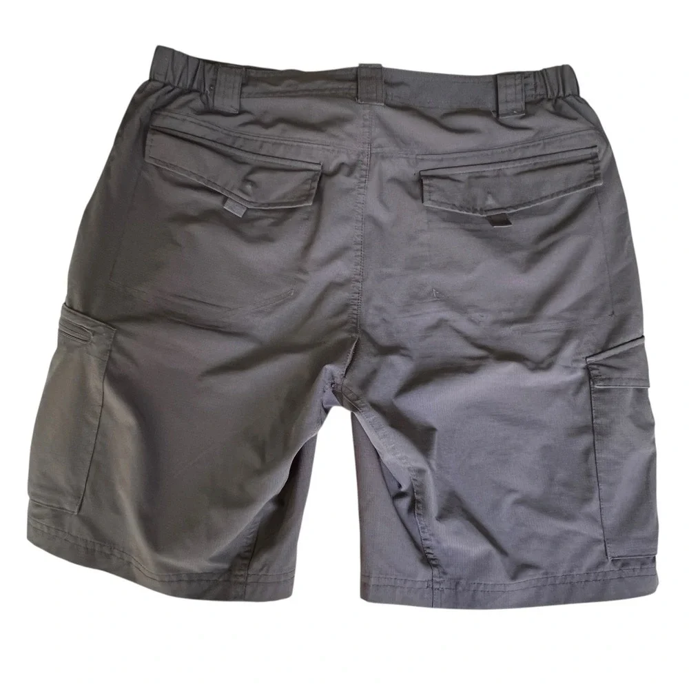 Gerry Cargo Shorts Mens 34 Gray Lightweight Pockets Quick Dry‎ Elastic Waist